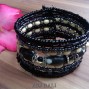 cuff beads bracelets crystal glass handmade medium